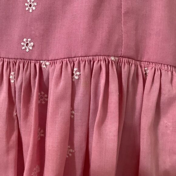 Vintage Pink Fairy Cottagecore Western Handmade Babydoll Fairy Puff Sleeve Dress - Picture 6 of 10